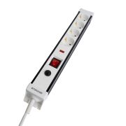 Сетевой фильтр 4-местный с/з STEKKER 3x1мм2, 5 м, 250В, 16А, серия Techno, HM22-41-05, белый