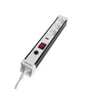 Сетевой фильтр 3-местный с/з STEKKER 3x1мм2, 5 м, 250В, 16А, серия Techno, HM22-31-05, белый