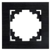 Рамка 1-местная, металл, STEKKER MFR00-7001-05, серия Катрин, черный