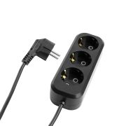 Удлинитель 3-местный с/з Stekker, HM01-30-05, 5м, 3x0,75, серия Home (У10-002), черный