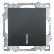 Выключатель 1-клавишный c индикатором (механизм) STEKKER GLS10-7101-05, 250В, 10А, серия Катрин, черный