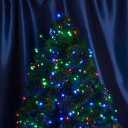 Светодиодная гирлянда Кластер Feron CL09 линейная 10м + 2м 230V мультиколор, c питанием от сети, зеленый шнур