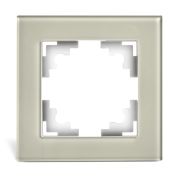 Рамка 1-местная, стекло, STEKKER GFR00-7001-07, серия Катрин, дымчатый