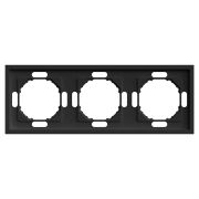 Рамка STEKKER, PFR00-5003-05 3-местная, серия Эмили, черный уголь, soft touch