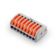 Cтроительно-монтажная клемма 8-проводная STEKKER, LD222-418 (5 штук в упаковке)