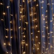 Светодиодная гирлянда Feron CL19 занавес 2*1,5м  + 3м 2700К , c питанием от сети 230V, с эффектом стробов, белый шнур