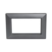 Рамка  2-местная (без перемычки),  пластик, STEKKER, PFR00-7012-06, серия Катрин, графит