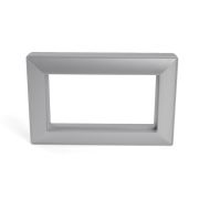 Рамка  2-местная (без перемычки),  пластик, STEKKER, PFR00-7012-03, серия Катрин, серебро