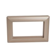 Рамка  2-местная (без перемычки),  пластик, STEKKER, PFR00-7012-02, серия Катрин, шампань
