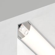 Профиль алюминиевый угловой круглый, серебро, CAB280