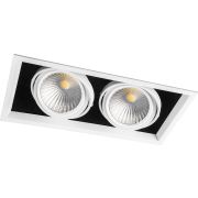 Светодиодный светильник Feron AL212 карданный 2x30W 4000K 35 градусов ,белый