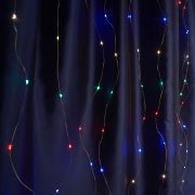 Светодиодная гирлянда Feron CL591 занавес типа Роса 3*3м  + 3м мультиколор USB, прозрачный шнур