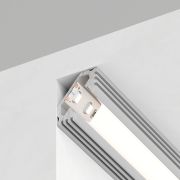 Профиль алюминиевый угловой с фаской, серебро, CAB272