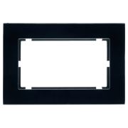 Рамка  2-местная (без перемычки), стекло, STEKKER, GFR00-7012-05, серия Катрин, черный