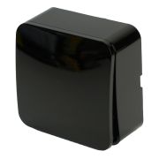 Переключатель открытой установки 1-клавишный, STEKKER, 250В, 10А, IP20, серия София, черный, MSW10-12-02