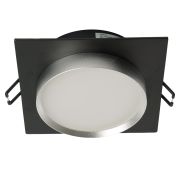 Светильник встраиваемый Feron DL506 потолочный GX53 черный + серебро квадрат