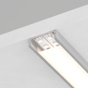 Профиль алюминиевый накладной широкий, серебро, CAB263