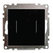 Выключатель 2-клавишный сенсорный (механизм) 250В, 5А, серия Катрин, черный