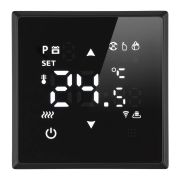 Терморегулятор Wi-Fi (механизм), STEKKER, 250В, 3500Вт, серия Эмили, RSW00-5119-05, черный уголь, soft touch