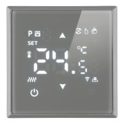 Терморегулятор Wi-Fi (механизм), STEKKER, 250В, 3500Вт, серия Эмили, RSW00-5119-10, платиново-серый, soft touch