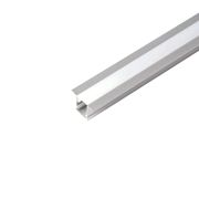 Профиль алюминиевый встраиваемый 9х12мм, серебро, 2м (в компл 2 загл.,4 крепежа) CAB242