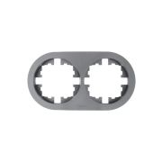 Рамка 2-м OSEN горизонт. круглая сер. матов. LEZARD 744-7400-147